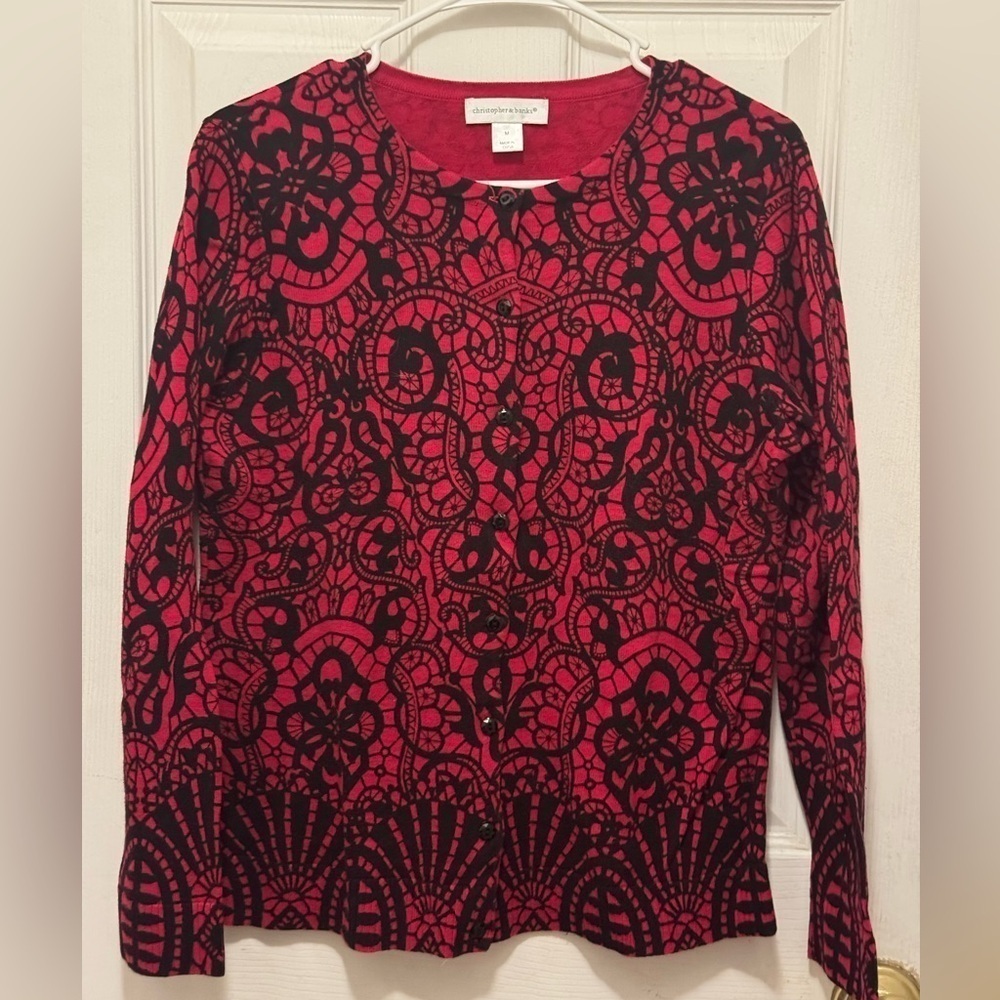 100% Cotton Cardigan Perfect for the Holidays - Picture 1 of 5